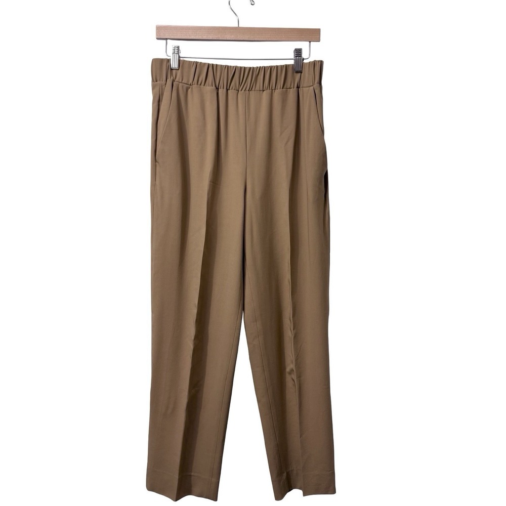 COS Tan Camel Stretch Wool Pull On Cropped Trousers Pants Women's Size 6
